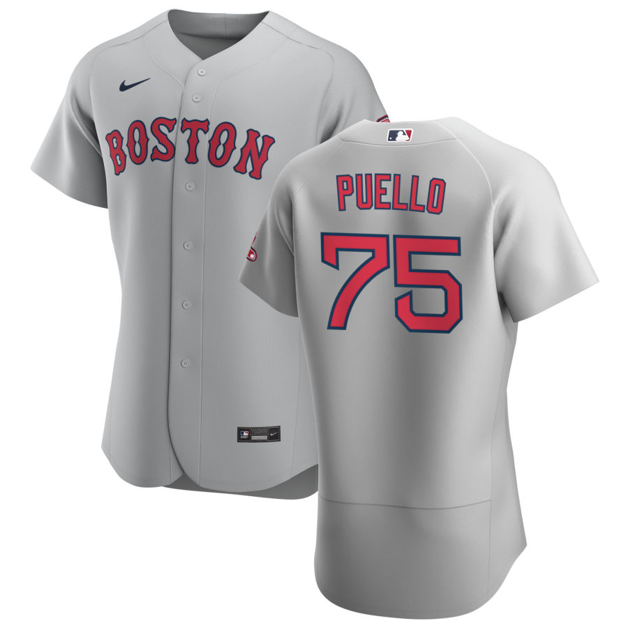 Boston Red Sox 75 Cesar Puello Men Nike Gray Road 2020 Authentic Team MLB Jersey
